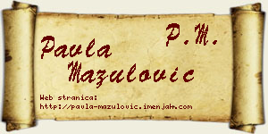 Pavla Mazulović vizit kartica
